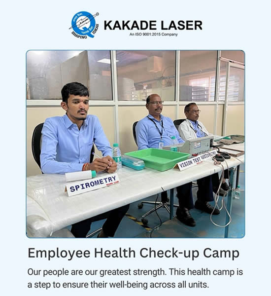 Employee health check-up camp at Kakade Laser Unit-1 Pune