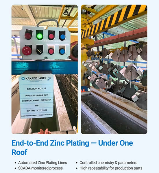 End-to-end Zinc Plating - under one roof