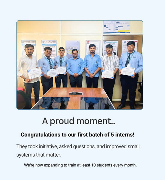 Certificate distribution for Kakade Laser interns