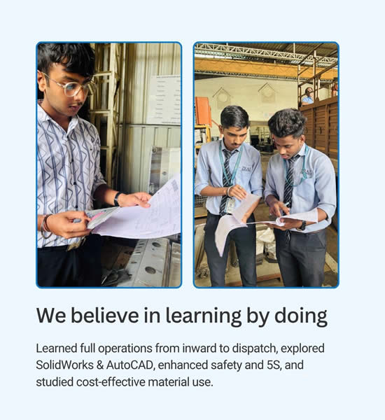 Students working on SolidWorks and AutoCAD