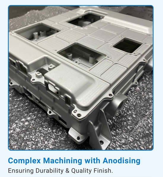 Aluminium machining with anodising finish