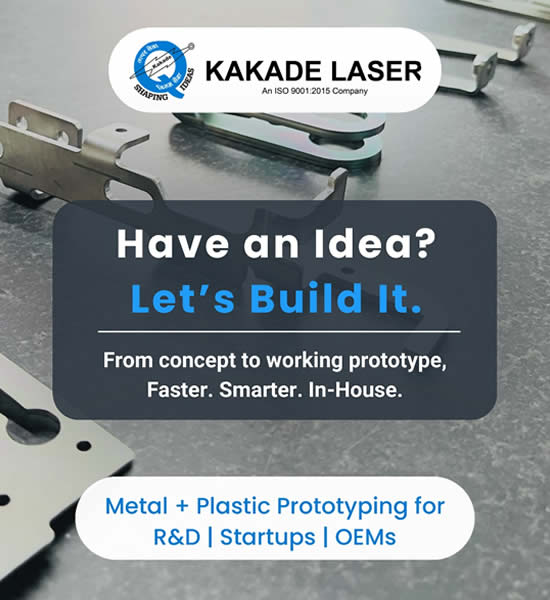Product prototype manufacturing at Kakade Laser 